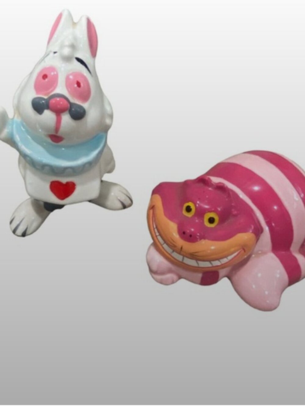 Vintage Disney White Rabbit and the Cheshire Cat | Alice in Wonderland